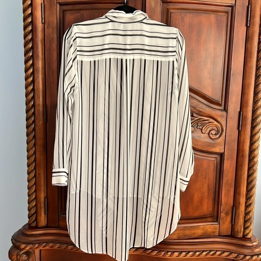 WHBM high lo tunic with detachable scarf- size 4 - Picture 3 of 4